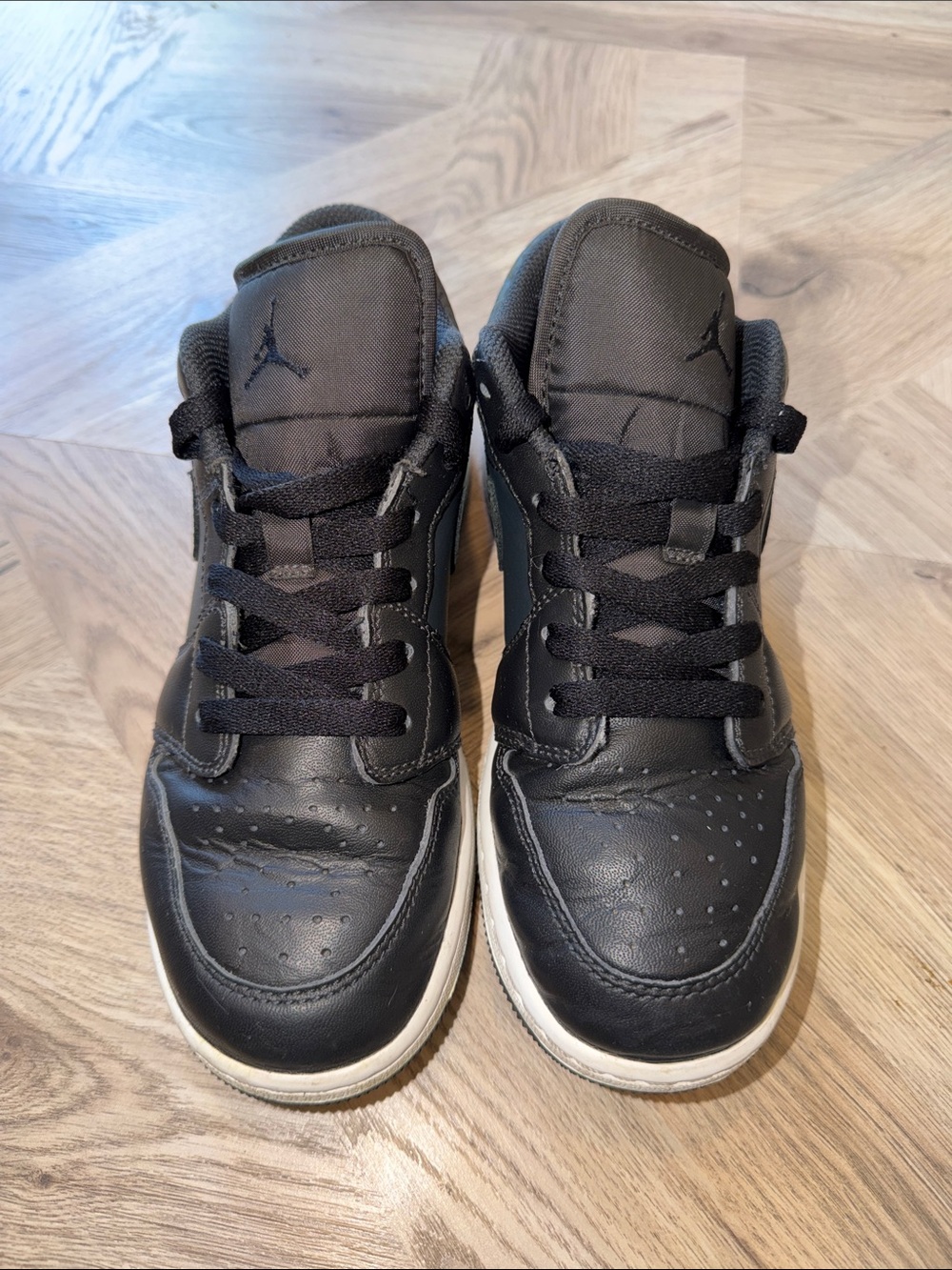 Jordan Dunks Black Low-Top Sneakers with crocodile print
